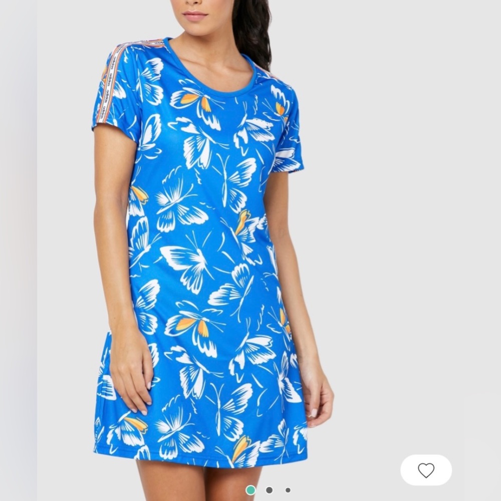 NWT- FARM RIO x ADIDAS Butterfly Mini Dress